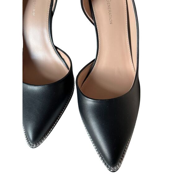 BCBGeneration Shoes Womens Size 9 Black Harnoy D'Orsay Pumps 4" Embellished - Picture 4 of 5